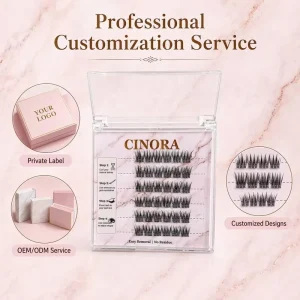Wispy Cluster Lashes Spiky Individual Eyelashes Volume Extension Multipack for Beauty DIY Professional Customization