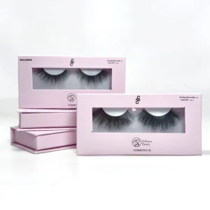 Wispy Faux Mink Eyelashes Vendor Black Cotton Band False Eyelashes Custom Package Full Strip Eyelashes Petaas
