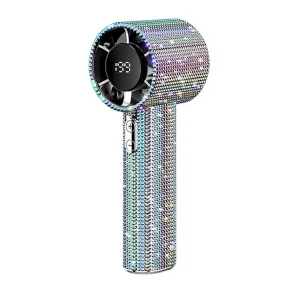 X100 Handheld Fan Portable Mini Fan Ice Cooling Turbo Fan LED Display 199 Gear Adjustment Use with Digital Display