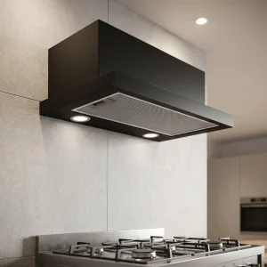 X3 600 Electric Downdraft Exhaust Fan Pull out Spray Coating Black Dual Motor 120mm*1.5M Single layer Aluminum Smoke Household