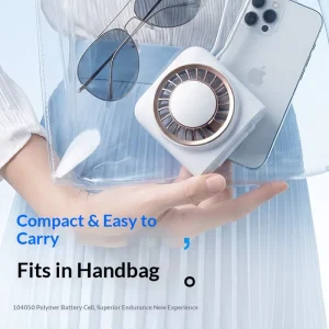 X60 New Cross Border USB Foldable Mini Fan Brushless Motor Ice Cooling 6 8h Desktop Handheld Portable Outdoor Neck Hanging