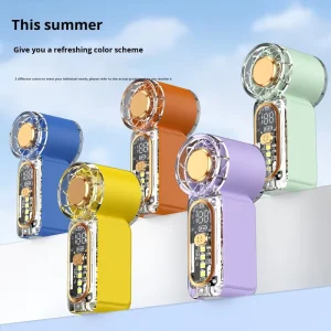 X699 Mini Handheld ABS Fan USB Charging Smart Digital Display Portable High speed Air Blower