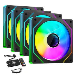 XINMAI 120mm Silent ARGB PWM PC Case Cooling Fan Prism 8 PRO Low Noise Computer Fan OEM ODM Factory