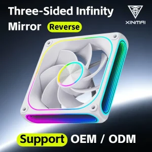 XINMAI High End 5V ARGB PC Fan Motherboard Sync Low Noise Certified CPU Case Cooling Fan Gaming Computer Chassis Radiator OEM