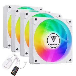 XINMAI Hydraulic Bearing ARGB Fan 81.76CFM High Airflow 120mm PWM Cooling Fan Dynamic Light Effect OEM for Desktop PCGaming Case