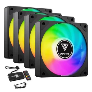 XINMAI OEM 120mm Hydraulic Bearing ARGB Fan 81.76CFM High Airflow Dynamic Light Cooling Fan for Desktop PC Case
