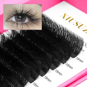XIUSUZAKI New Style 3D Fluffy Effect Camellia Lashes Messy Solid Multi Layer Wild Fluffy Individual Eyelash Extension