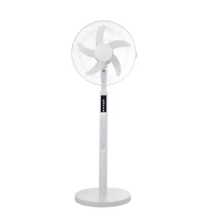XL KL8003 16″ Smart Household Tower Fan Dual Voltage Solar/Electric/Battery Powered Pedestal Design Plastic Mechanisms Floor