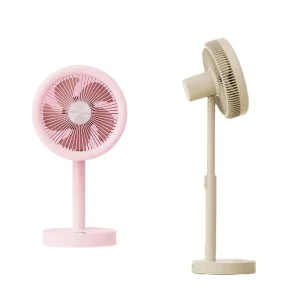 YASE Digital Display Adjustable Height Rotatable Desk Fan 5 Speed Levels USB Rechargeable Table Fan for Student