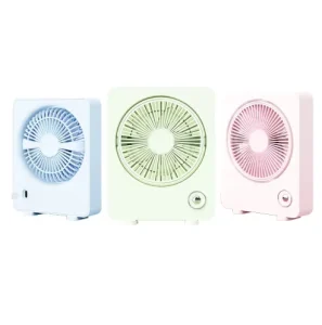 YASE Minimalist Style Desktop Table Fan Brushless Motor 3 Speed Settings USB Rechargeable Personal Cooling Fan for Student