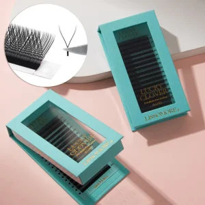 YY Pro made Volume Fans W shaped 2D 8D Premade Lashes Mixed Lengths 8 15mm Faux Mink Eyelash Extensions Tray CC D L Curl
