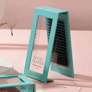 YY W Shape Volume Eyelash Extensions Private Label Soft Matte Black Vegan Cruelty Free Korea PBT Handmade Lash Trays