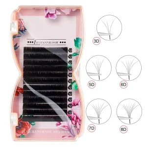 Yelix 0.03 0.05 0.07mm Mega Russian Lash Extensions Volume Camellia Auto Fan Lashes Easy Fanning Eyelash Extensions Lashes Trays