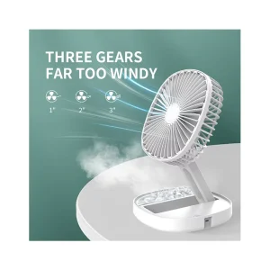 YouNimei Outdoor Portable Home Telescopic Folding Electric USB Rechargeable Mini Standing Table Cold Wind Folding Fan