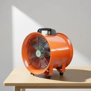 ZAMPE STF Portable High Pressure Axial Flow Exhaust Fan Ball Bearing Free Standing 220V for Construction Use in Confined Spaces
