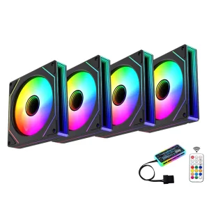 Zeromaster 120mm ARGB Fluid Bearing PC Case Fan Prism PWM High Airflow 1500 RPM Cooling Fan OEM Manufacturer