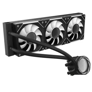 Zeromaster 360 AIO Liquid Radiator CPU Cooler Temperature Display Fluid Bearing Low Noise 35dBA for Desktop PC LGA1851 1700 1366