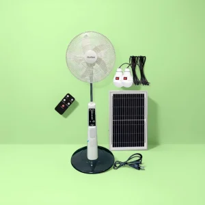 Zhongshan Large 16 Rechargeable Room AC and Chargeable Solar Inverter Powered Stand Fan with Panel for Business