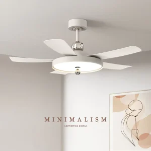 in Luxury 42 Inch Smart Ceiling Fan with LED Lights Modern 220v Remote Control Low Profile for Living Room