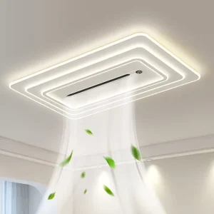 new bladeless ceiling fan light negative ion full spectrum offline voice control lamp for living room bedroom dining room