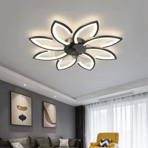 new intelligent silent led ceiling fan light with fan for bedroom study dining room