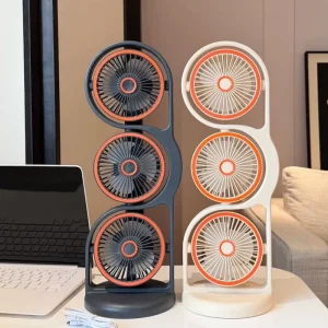 new trending 3 in 1 portable mini fan rechargeable with led light and power bank