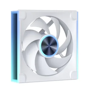 upHere 120mm White ARGB Case Fan PWM High Airflow 1550RPM Quiet PC Fan Infinity Mirror Design Forward Blade
